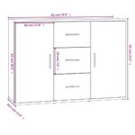 vidaXL Komoda hnedý dub 91x29,5x65 cm spracované drevo – Obrázok 9