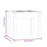 vidaXL Záhradná lavica 50x44x45 cm masívny Douglas – Obrázok 8