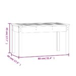 vidaXL Záhradná lavica 80x44x45 cm masívny Douglas – Obrázok 8