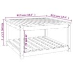vidaXL Záhradný stolík čierny 82,5x82,5x45 cm borovicový masív – Obrázok 8