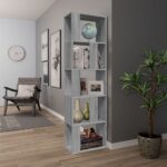 vidaXL Knižnica sivý dub sonoma 45x24x160 cm spracované drevo – Obrázok 3