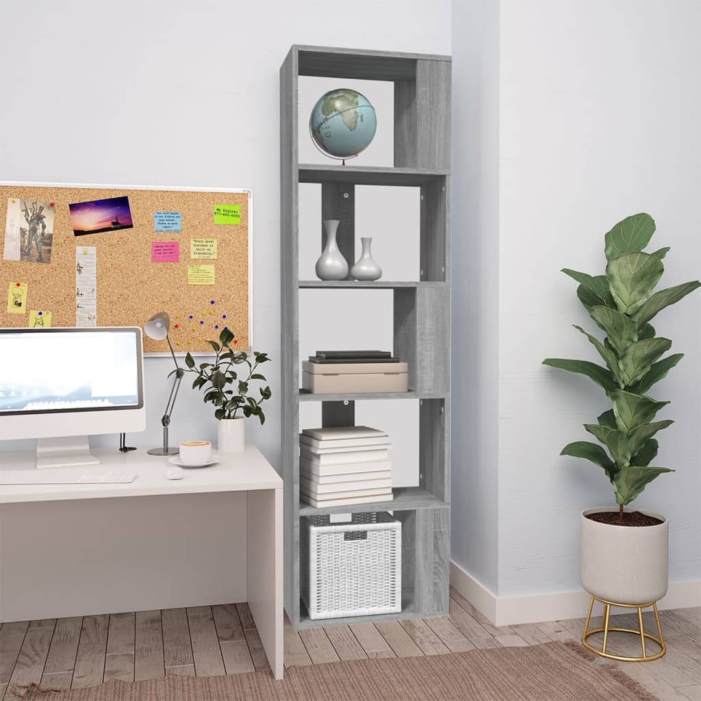 VXL8720845694074_m_en_hd_1.jpg vidaXL Knižnica sivý dub sonoma 45x24x160 cm spracované drevo – Obrázok 1