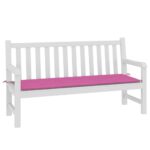 vidaXL Podložka na záhradnú lavičku ružová 150x50x4 cm látka – Obrázok 3