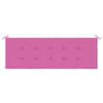 vidaXL Podložka na záhradnú lavičku ružová 150x50x4 cm látka – Obrázok 4