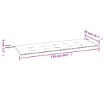 vidaXL Podložka na záhradnú lavičku ružová 150x50x4 cm látka – Obrázok 7