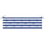 vidaXL Podložky na záhradnú lavičku 2 ks, modro biele, oxfordská látka – Obrázok 4