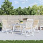 vidaXL Podušky na stoličky s vysokým operadlom 4 ks béžové látka