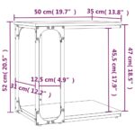 vidaXL Bočný stolík čierny 50x35x52 cm spracované drevo – Obrázok 8