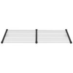 vidaXL Vchodová strieška čierna a priehľadná 199x90 cm polykarbonát – Obrázok 3