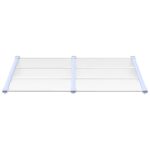 vidaXL Vchodová strieška, sivá a priehľadná 152,5x90 cm polykarbonát – Obrázok 3