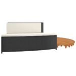 vidaXL Rám k vírivke, čierny, polyratan a akáciový masív – Obrázok 7