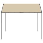 vidaXL Strieška stanu béžová 3x3 m oceľ a látka – Obrázok 3