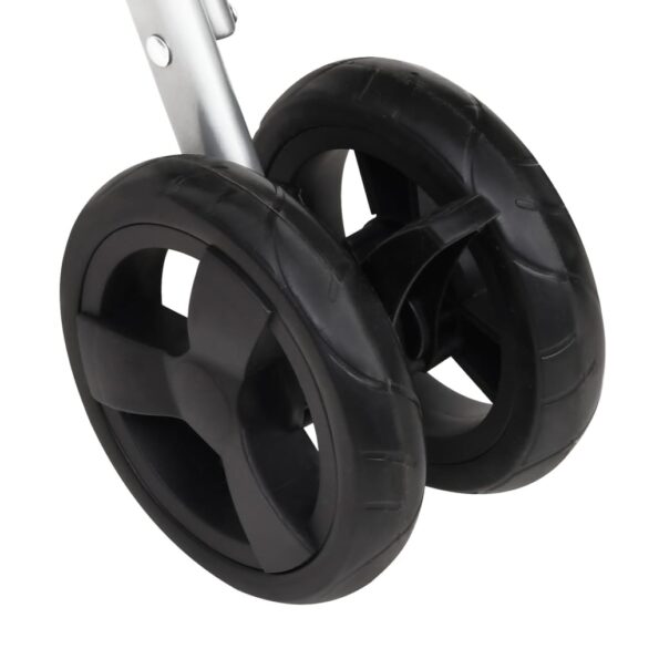 vidaXL Skladací kočík pre psa sivý 100x49x96 cm ľanová tkanina – Obrázok 11