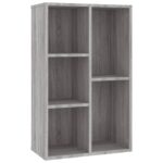 vidaXL Knižnica/komoda sivá sonoma 50x25x80 cm spracované drevo – Obrázok 2