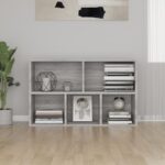 vidaXL Knižnica/komoda sivá sonoma 50x25x80 cm spracované drevo – Obrázok 3