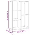 vidaXL Knižnica/komoda sivá sonoma 50x25x80 cm spracované drevo – Obrázok 12