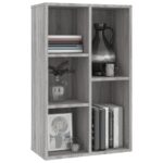 vidaXL Knižnica/komoda sivá sonoma 50x25x80 cm spracované drevo – Obrázok 4