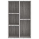 vidaXL Knižnica/komoda sivá sonoma 50x25x80 cm spracované drevo – Obrázok 6