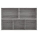 vidaXL Knižnica/komoda sivá sonoma 50x25x80 cm spracované drevo – Obrázok 9