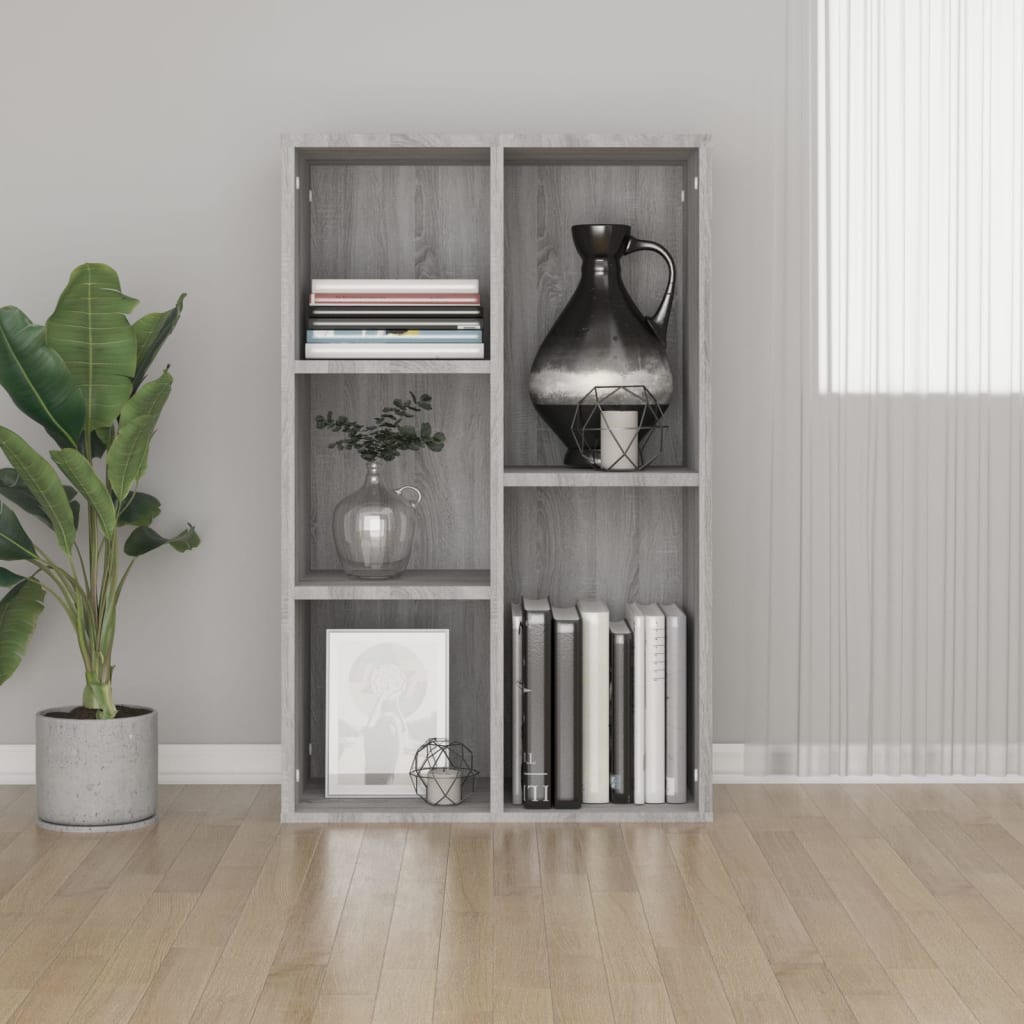 VXL8720845735340_m_en_hd_1.jpg vidaXL Knižnica/komoda sivá sonoma 50x25x80 cm spracované drevo – Obrázok 1