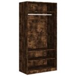 vidaXL Šatník dymový dub 100x50x200 cm spracované drevo – Obrázok 2