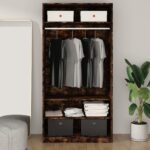 vidaXL Šatník dymový dub 100x50x200 cm spracované drevo – Obrázok 3
