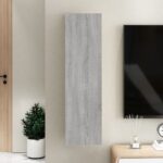 vidaXL Nástenná TV skrinka sivá sonoma 30,5x30x110 cm
