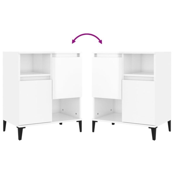 vidaXL Komoda vysoký lesk biela 60x35x70 cm spracované drevo – Obrázok 8