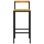vidaXL Barové stoličky 2 ks čierne polyratan a masívna akácia – Obrázok 4