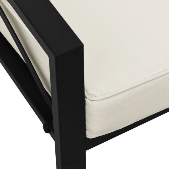 vidaXL Záhradná stolička s pieskovými vankúšmi 68x76x79 cm oceľ – Obrázok 5