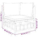 vidaXL Záhradné rohové pohovky s tmavosivými vankúšmi 2 ks bambus – Obrázok 6