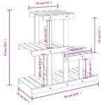 vidaXL Stojan na kvetiny 58x25x51 cm masívna jedľa – Obrázok 8