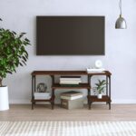 vidaXL TV skrinka hnedý dub 102x35x45,5 cm kompozitné drevo – Obrázok 3