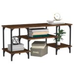 vidaXL TV skrinka hnedý dub 102x35x45,5 cm kompozitné drevo – Obrázok 4