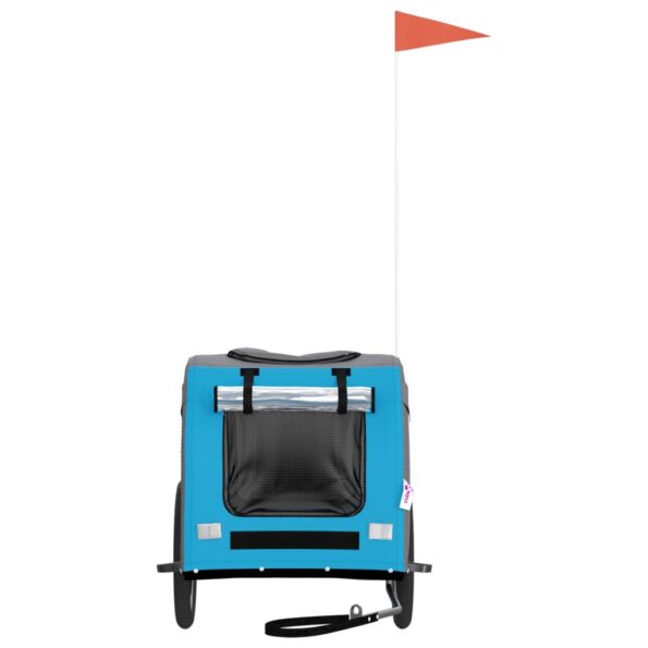 VXL8720845769192_g_en_hd_2.jpg vidaXL Cyklovozík pre zvieratá, modro sivý, oxfordská látka, železo – Obrázok 4