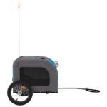 vidaXL Cyklovozík pre zvieratá, modro sivý, oxfordská látka, železo – Obrázok 5