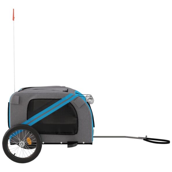 VXL8720845769680_g_en_hd_3.jpg vidaXL Cyklovozík pre zvieratá, modro sivý, oxfordská látka, železo – Obrázok 5