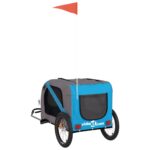 vidaXL Cyklovozík pre zvieratá, modro sivý, oxfordská látka, železo – Obrázok 6