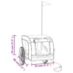 vidaXL Príves na bicykel pre psa zeleno čierny látka oxford a železo – Obrázok 9