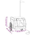 vidaXL Príves na bicykel pre psa zeleno čierny látka oxford a železo – Obrázok 11