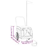 vidaXL Cyklovozík pre zvieratá, červeno čierny, oxfordská látka železo – Obrázok 11