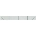 vidaXL Drôtený plot s prírubou zelený 10 m – Obrázok 2