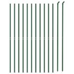 vidaXL Drôtený plot s prírubou zelený 1,6x25 m – Obrázok 3