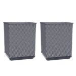 vidaXL Kvetináče 2 ks modrosivé 30x30x37 cm polypropylén – Obrázok 2