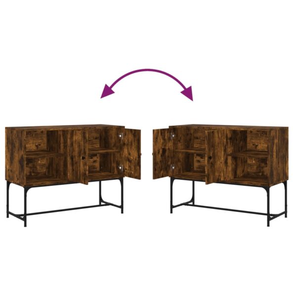 vidaXL Komoda dymový dub 100x40x79,5 cm kompozitné drevo – Obrázok 9