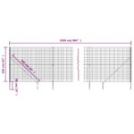 vidaXL Drôtený plot s kotviacimi hrotmi zelený 1,6x25 m – Obrázok 5