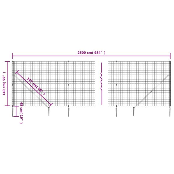 VXL8720845780241_g_en_hd_3.jpg vidaXL Drôtený plot s kotviacimi hrotmi antracitový 1,4x25 m – Obrázok 5