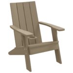 vidaXL Záhradná stolička Adirondack bledohnedá 75x88,5x89,5cm PP – Obrázok 2