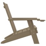 vidaXL Záhradná stolička Adirondack bledohnedá 75x88,5x89,5cm PP – Obrázok 4