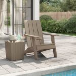 vidaXL Záhradná stolička Adirondack bledohnedá 75x88,5x89,5cm PP